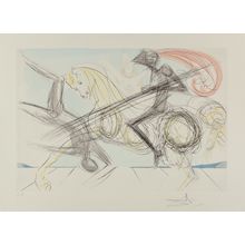 Salvador Dalí (1904-1989). The Black Knight, 1974 Poster Canvas Movie Film Print