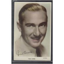 PAUL LUKAS FILM STAR POSTCARD