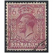 1913 SG384 6d Dull Purple Watermark Royal Cypher Fine Used ..