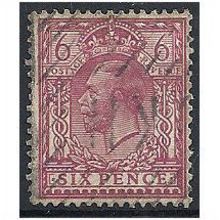 1913 SG384 6d Dull Purple Watermark Royal Cypher Good Used ..