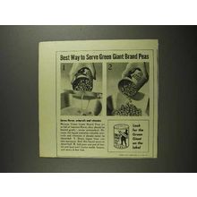 1941 Green Giant Peas Ad - Best Way to Serve