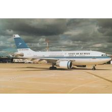 State Of Kuwait A310 308 Airbus Airport Postcard