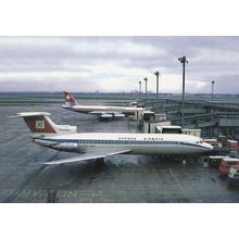 Swissair Convair 990 at Heathrow Airport in 1970 Limited Edition of 300 Postcard