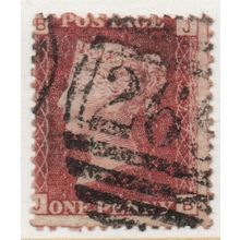Sg43 1d red plate 177 FINE USED "J B" (reds)
