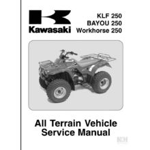 KAWASAKI KLF250 BAYOU 250 WORKHORSE 250 SERVICE MANUAL ALL TERRAIN VEHICLE ENG