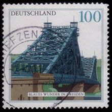GERMANY 2000 Bkue Winder Bridge Dresden 100pf Sc#2080 - USED @M615