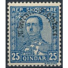 King Zog I optd: 25q - Albania 1928 - NM H - MiNr 193