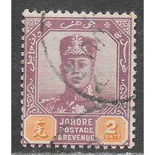 JOHORE SULTAN SIR IBRAHIM MALAYA 1910 2c SG79 79 SG USED