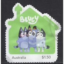 2024: KIDS' SHOWTIME GREATS, BLUEY, USED SELF-ADHESIVE MYSTAMP. 054