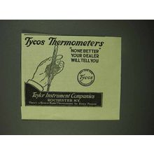 1920 Taylor Instrument Tycos Thermometers Ad