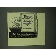 1920 Taylor Instrument Tycos Thermometers Ad - Baby's