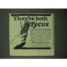 1920 Taylor Instrument Tycos Thermometers Ad - Both