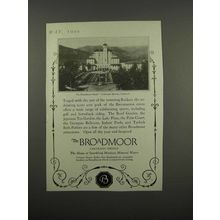 1920 The Broadmoor Hotel Ad