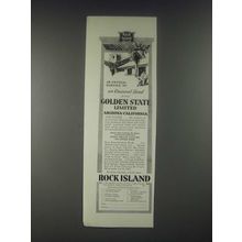 1931 Rock Island Railroad Ad - Golden State Limited