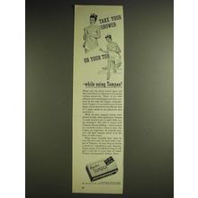 1948 Tampax Tampons Ad - Take your shower or your tub while using Tampax