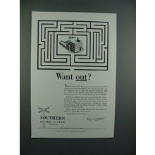 1954 Southern Railway System Ad - Want Out?