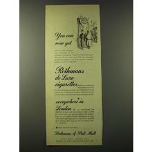 1955 Rothmans of Pall Mall de Luxe Cigarettes Ad - Get Everywhere in London