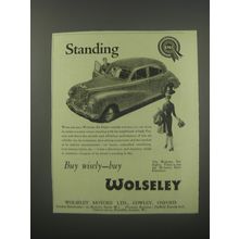 1954 Wolseley Six Eighty Car Ad - Standing