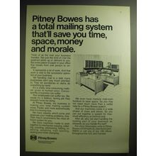 1974 Pitney Bowes Ad - Pitney Bowes has a total mailing system that'll save you