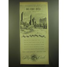1945 Plaza Circle Ad - Four famous hotels up in Central Park