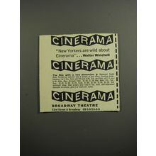 1952 Cinerama Movie Ad - New Yorkers are wild about Cinerama.. Walter Winchell