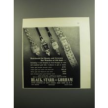 1953 Black, Starr & Gorham Girard Perregaux Watches Ad - Watchword for Beauty