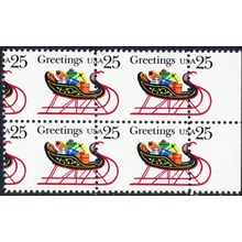 2428, MNH 25¢ Misperforated Freak Error Block ** Stuart Katz