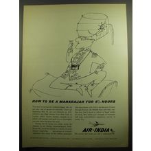 1960 Air-India Airlines Ad - How to be a Maharajah for 6 1/2 hours