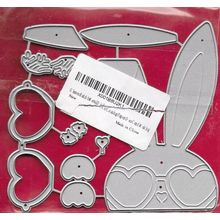 Rabbit Die Set. App 10x9cm. Ref:038. Die Cutting Cardmaking Scrapbooking Crafts