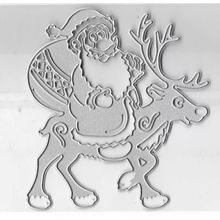 Santa & Reindeer Die. App 9.5x10.5cm. Die Cutting Cardmaking Scrapbooking Crafts