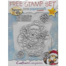 Crafter's Companion. Popcorn The Bear Christmas Stamp Set. Stamping. Cardmaking