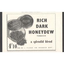 GALLAHER'S HONEYDEW PIPE TOBACCO :- Original Vintage 1957 Advert ~ POST FREE