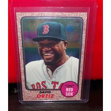 DAVID ORTIZ 2017 TOPPS HERITAGE REFRACTOR 747/999 BASEBALL CARD #412