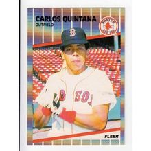 1989 Fleer Carlos Quintana rookie card #95- RC-NM-Red Sox