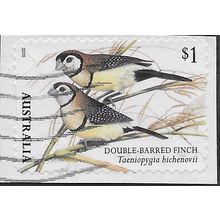 AUS 2018 $1.00 (S/A) 'BIRDS -FINCHES -DOUBLE' ON PAPER FINE USED (EBID26-006)