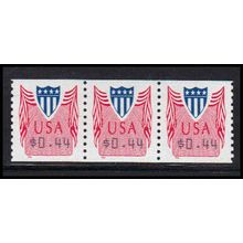 CVP33 44c Shield Very Fine MNH Strip of 3 PA5356