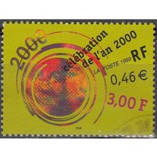 France 1999 Michel 3401 O Cote (2008) 1.00 € Célébration l'an 2000 Cachet rond