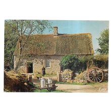 NORMANDY COTTAGE used postcard 1986 English postmark =