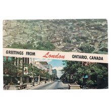 DUNDAS STREET & DOWNTOWN, , LONDON, ONTARIO, CANADA used postcard 1973 pm =