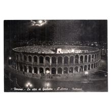 ARENA, GIULIETTA'S TOWN, VERONA , ITALY used vintage postcard c.1963 #