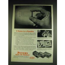 1948 Peters police Match, Dewar Match and Target Cartridges Ad - 9 points
