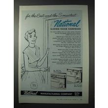 1958 National Sliding Door Hardware Ad - For The Best