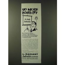 1960 Radiant Lenticular Screens Ad - No more lights off it's truly Lenticular