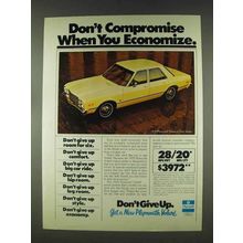 1978 Plymouth Volere 4-Door Sedan Ad - You Economize