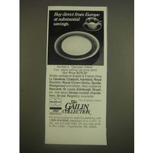 1985 The Gailin Collection Aynsley Georgian Colbalt Place Setting Ad