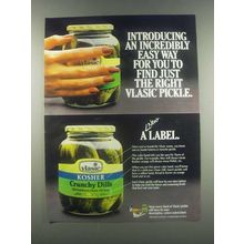 1985 Vlassic Kosher Crunchy Dills Ad - An Easy Way