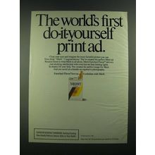 1988 Merit Cigarettes Ad - First Do-it-Yourself Print Ad