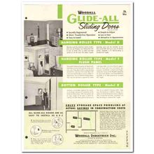 WOODALL INDUSTRIES INC 1954 Glide-All sliding doors vintage catalog