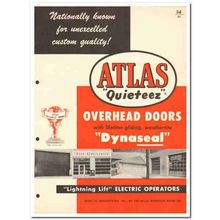 ATLAS OVERHEAD DOOR COMPANY 1954 Quieteez Dynaseal vintage catalog