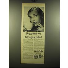 1949 Sanka Coffee Advertisement - Do you count your daily cups of coffee?